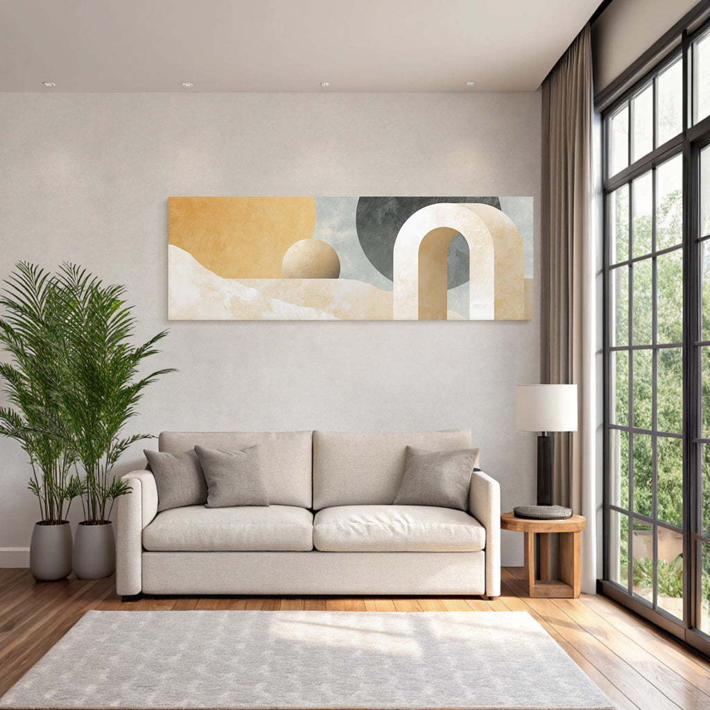 Abstrakte Geometrische Formen In Erdtoenen Mit Texture