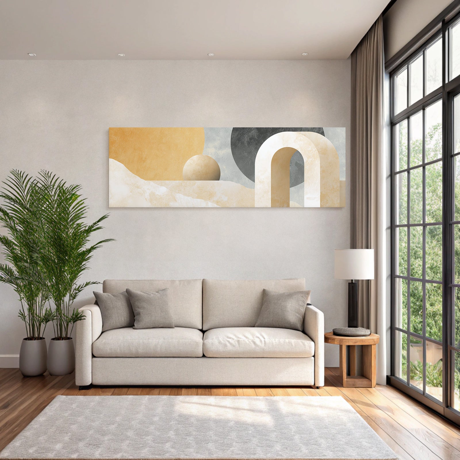 Abstract Geometric Shapes In Earth Tones With Texture