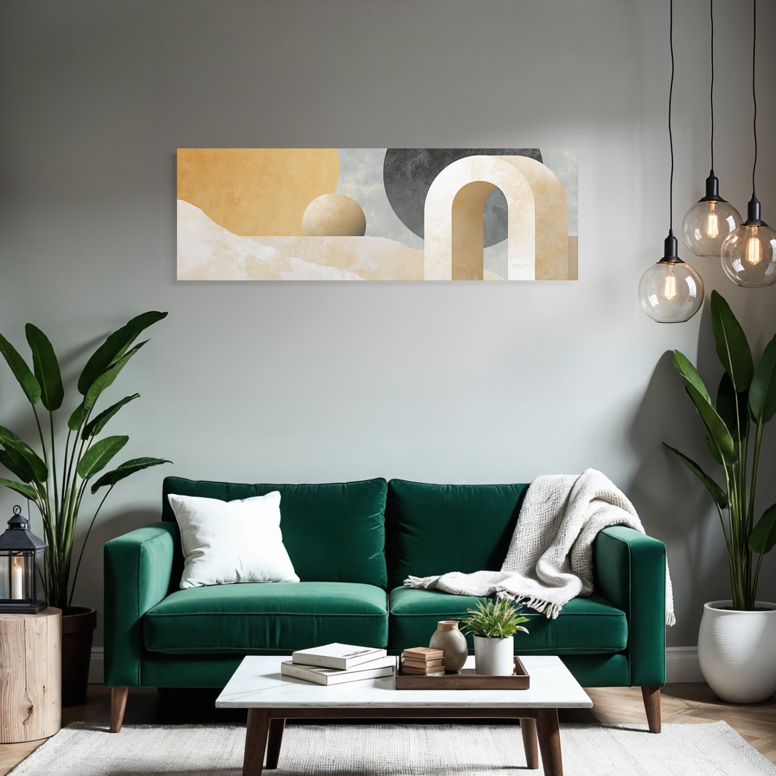 Abstract Geometric Shapes In Earth Tones With Texture