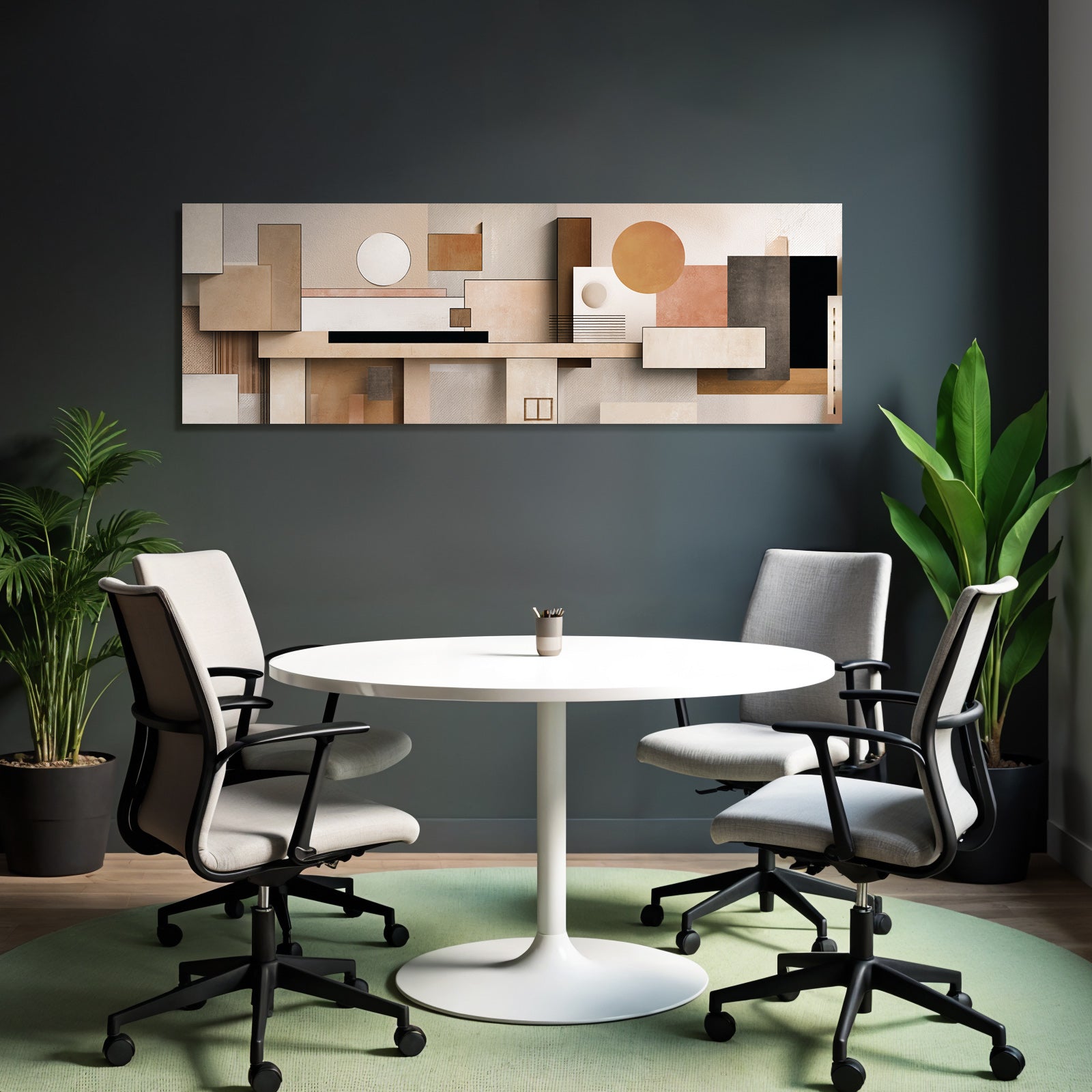 Abstract Geometric Composition Modern Minimalism