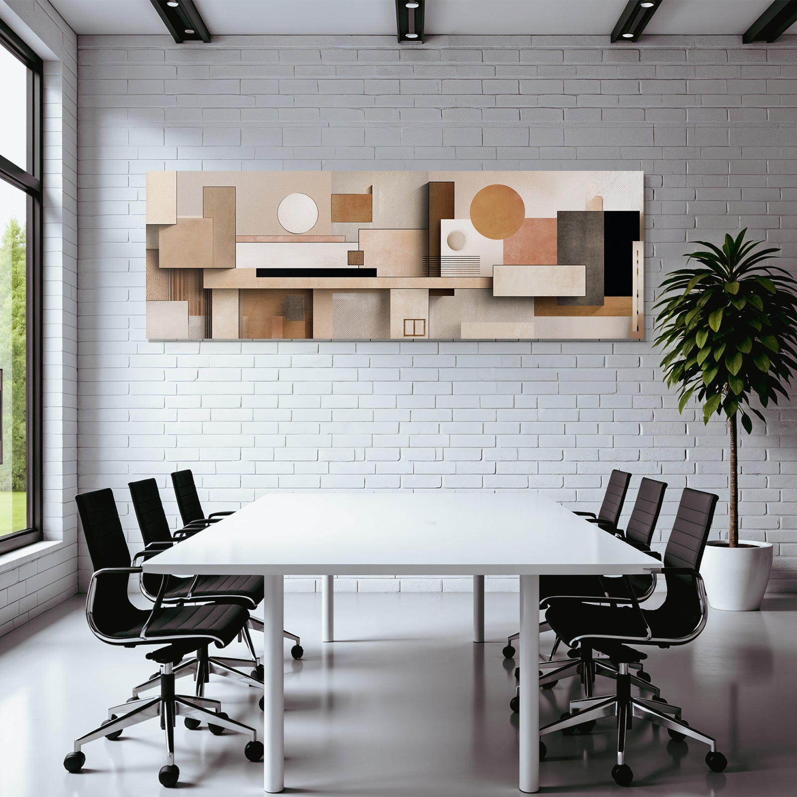 Abstract Geometric Composition Modern Minimalism