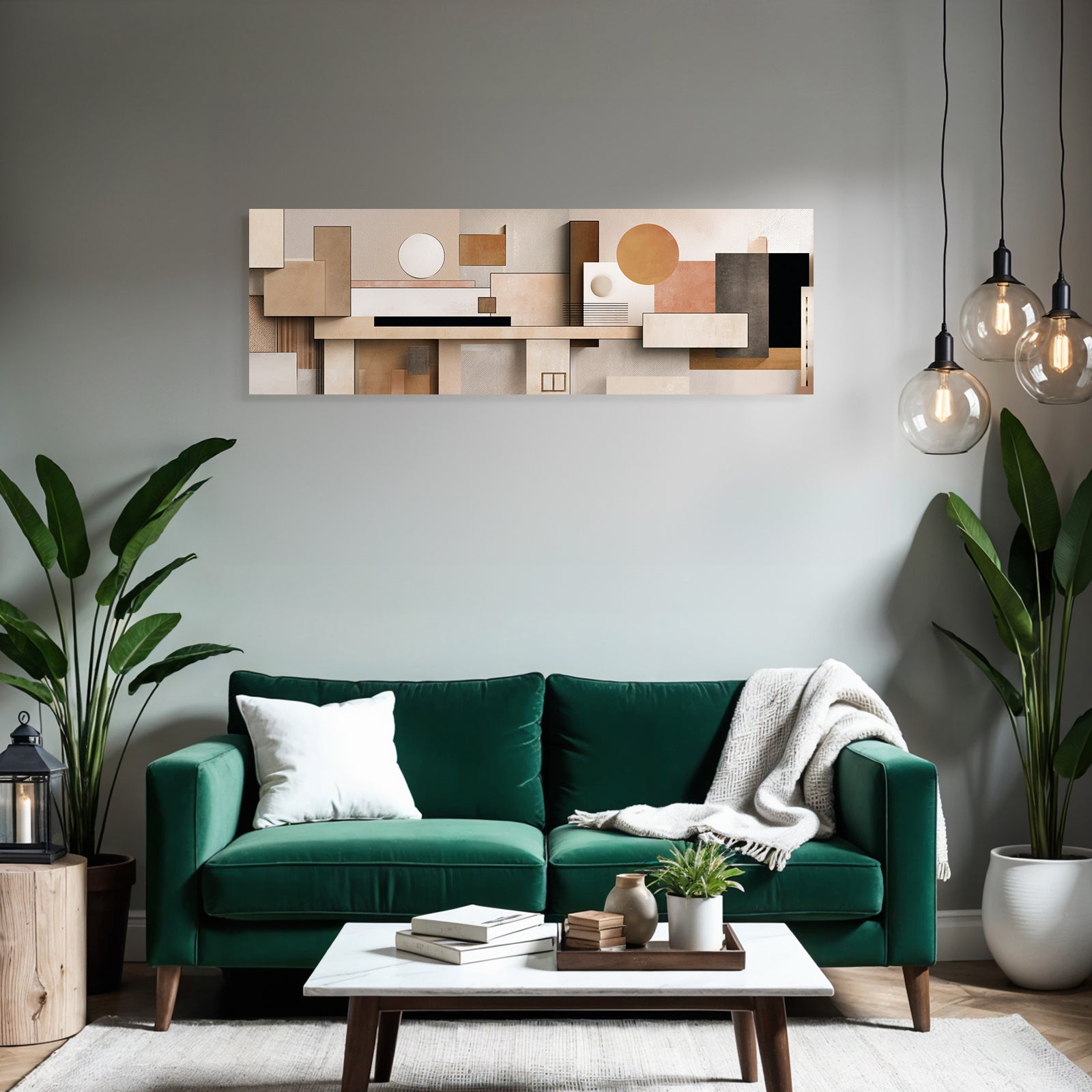 Abstract Geometric Composition Modern Minimalism