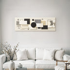 Abstrakte Geometrische Komposition Moderner Minuimalismus Beige Schwarz Weiss Grau