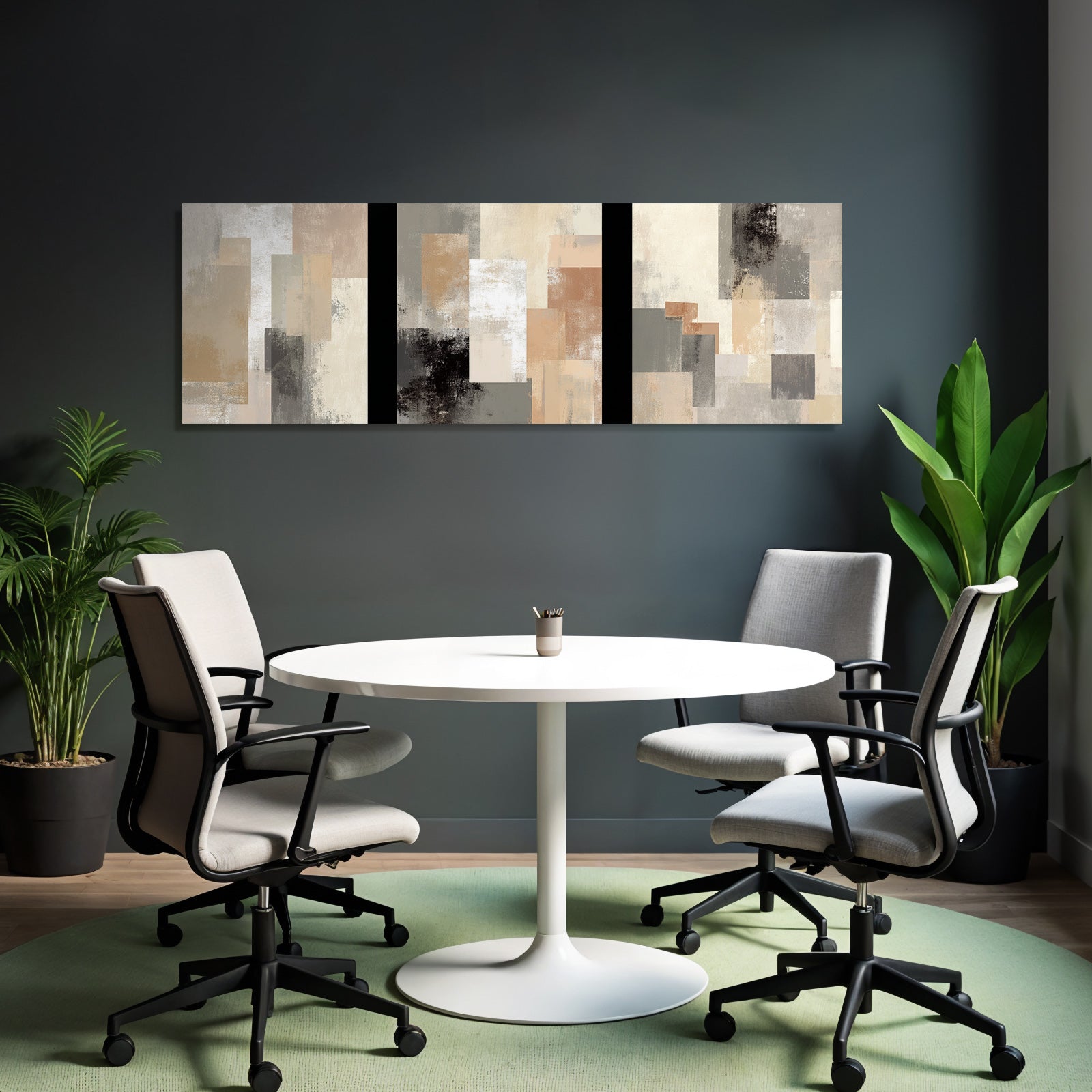Abstract Geometric Art In Neutral Tones