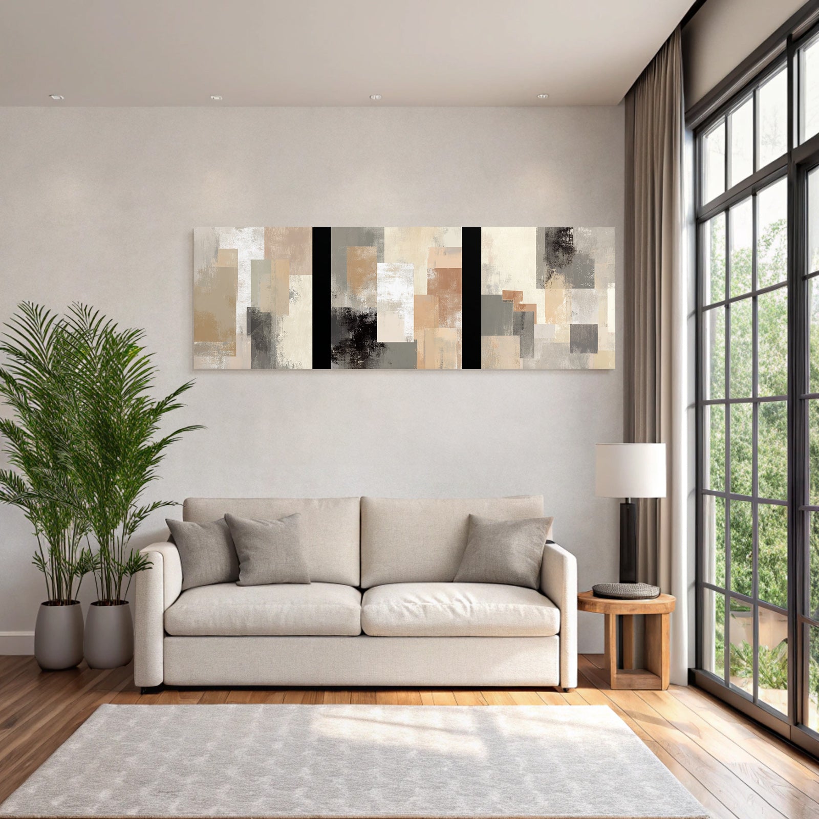 Abstract Geometric Art In Neutral Tones