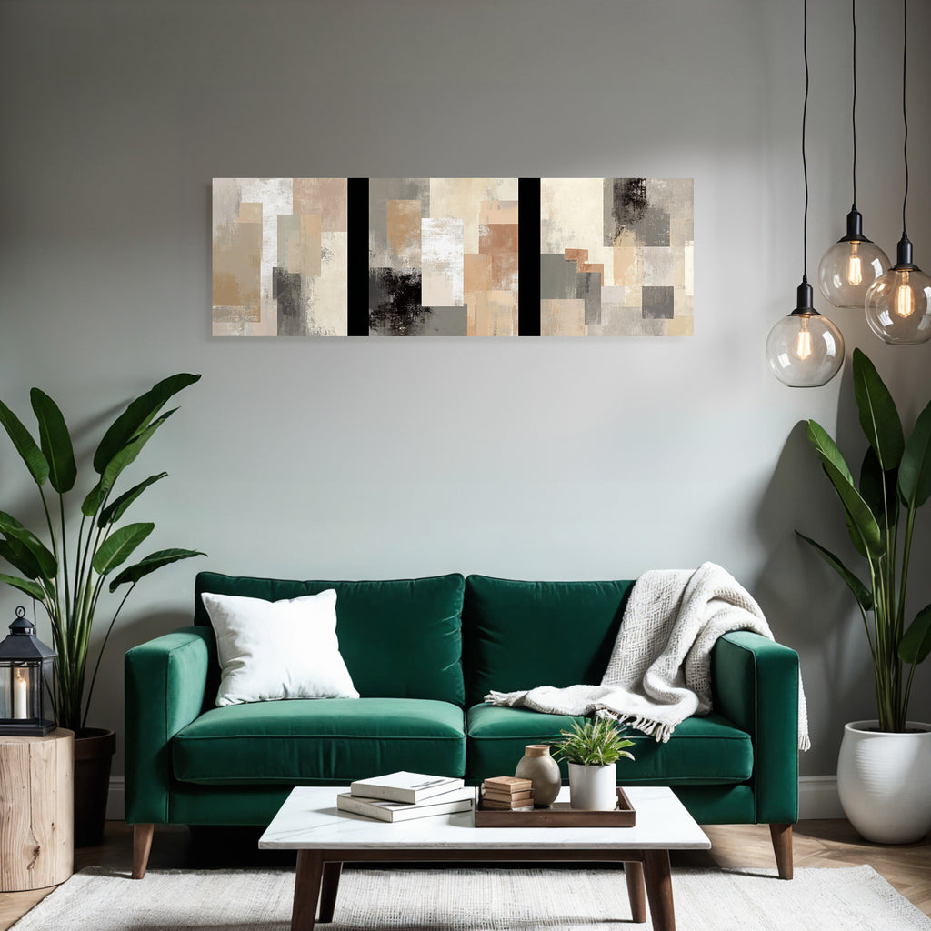Abstrakte Geometrische Kunst In Neutralen Toenen