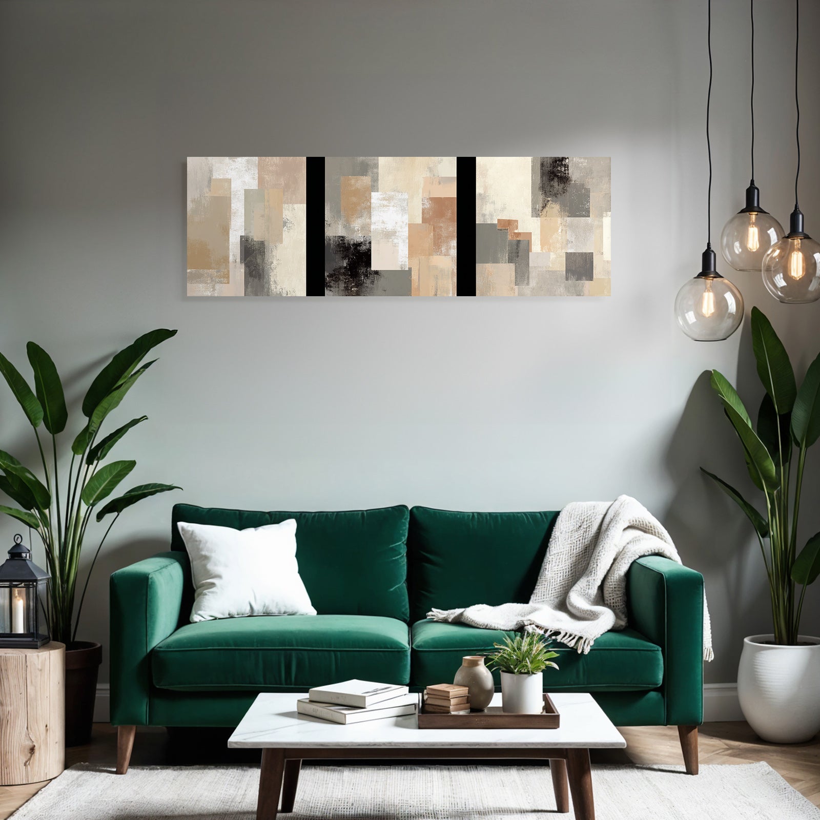 Abstract Geometric Art In Neutral Tones