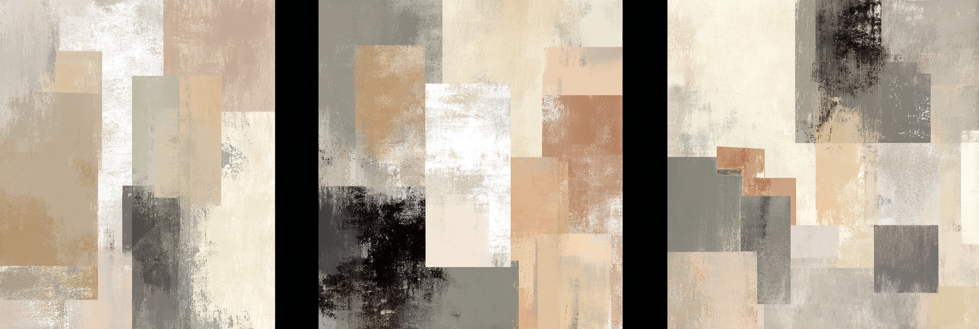 Abstrakte Geometrische Kunst In Neutralen Toenen | Modern Basic | Einrichtungsstile