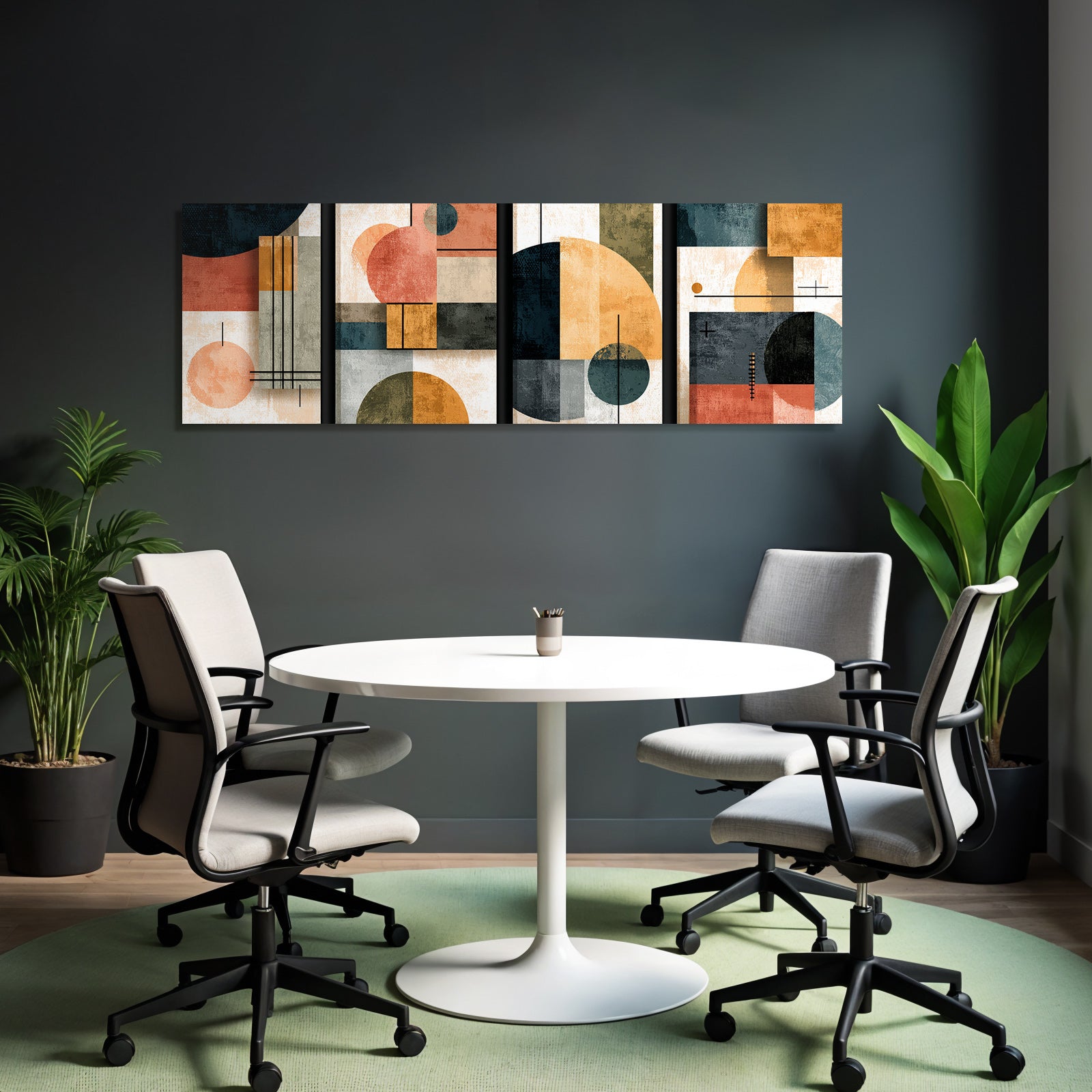 Abstrakte Geometrische Kunst Moderne Stile Mit Farben Vielfalt