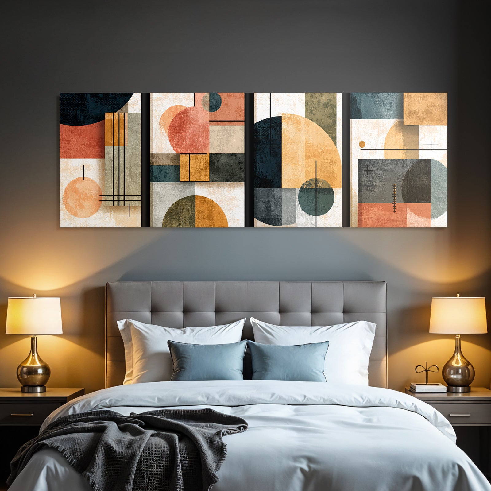 Abstrakte Geometrische Kunst Moderne Stile Mit Farben Vielfalt