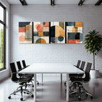 Abstrakte Geometrische Kunst Moderne Stile Mit Farben Vielfalt