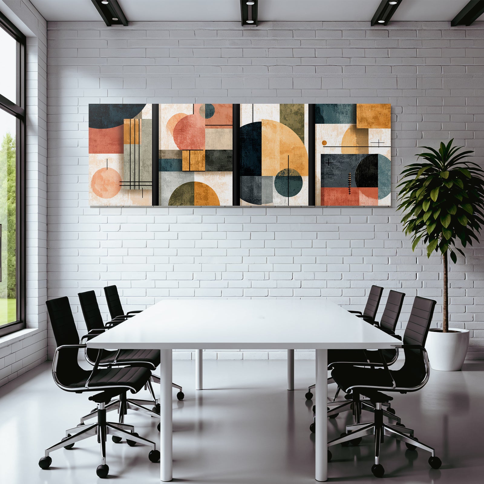Abstrakte Geometrische Kunst Moderne Stile Mit Farben Vielfalt