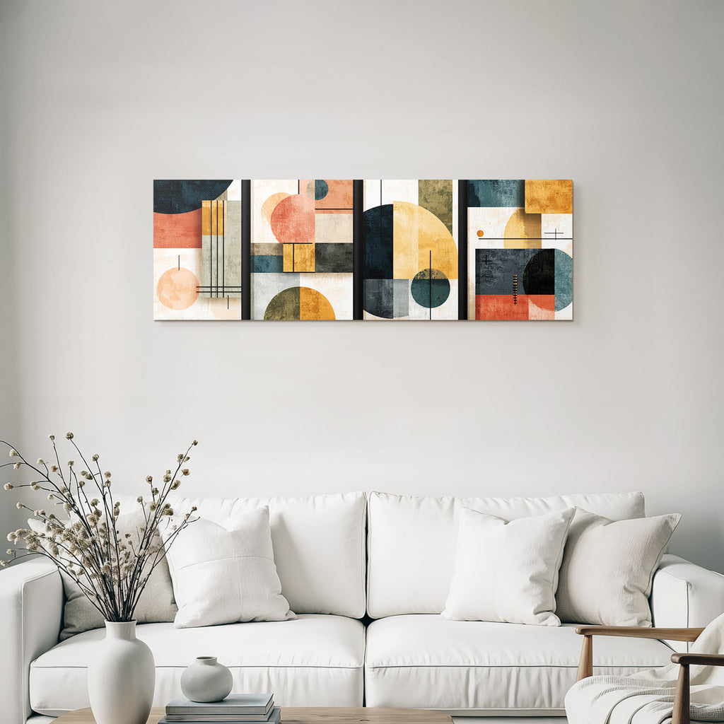 Abstrakte Geometrische Kunst Moderne Stile Mit Farben Vielfalt