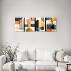 Abstrakte Geometrische Kunst Moderne Stile Mit Farben Vielfalt