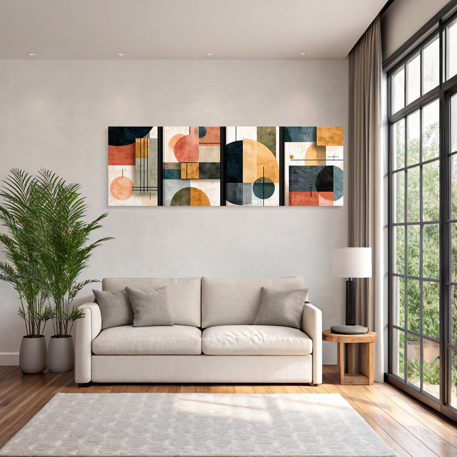 Abstrakte Geometrische Kunst Moderne Stile Mit Farben Vielfalt