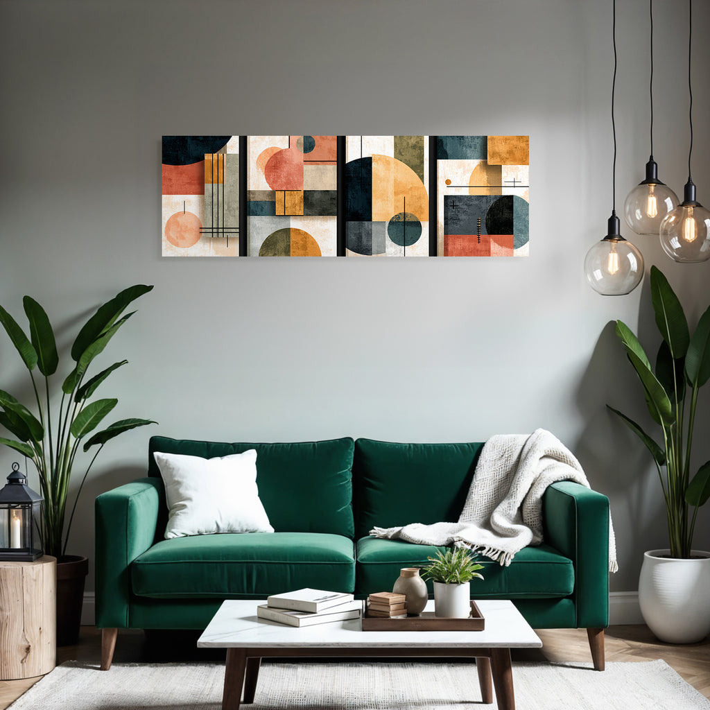 Abstrakte Geometrische Kunst Moderne Stile Mit Farben Vielfalt