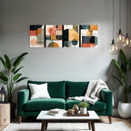 Abstrakte Geometrische Kunst Moderne Stile Mit Farben Vielfalt