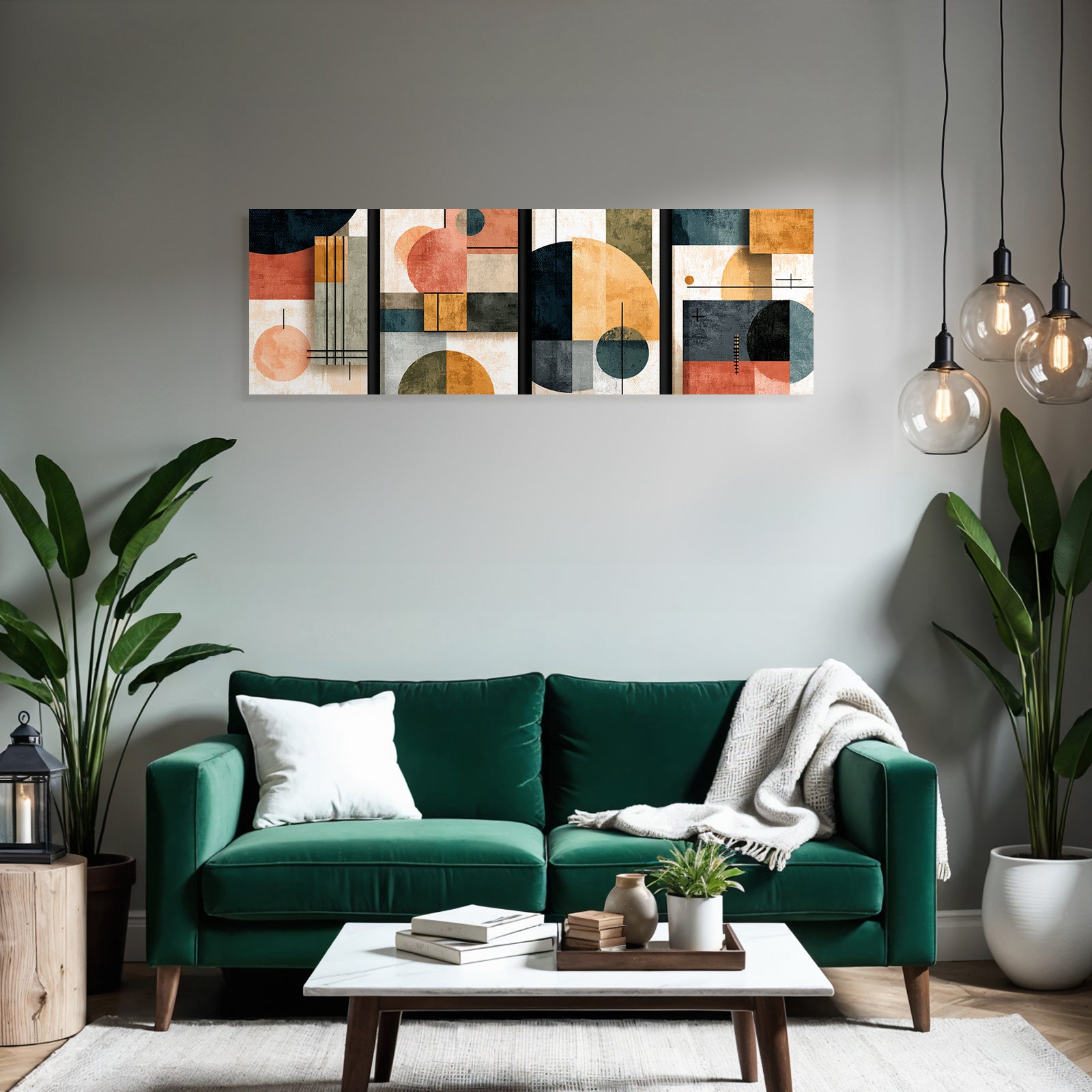 Abstrakte Geometrische Kunst Moderne Stile Mit Farben Vielfalt