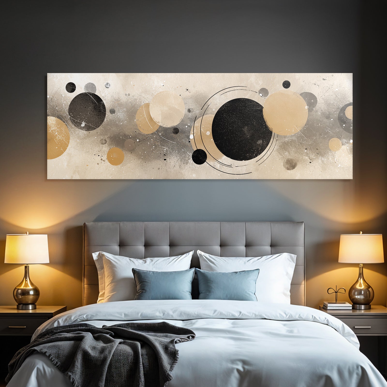 Abstract Circle Art with Colors and Texture