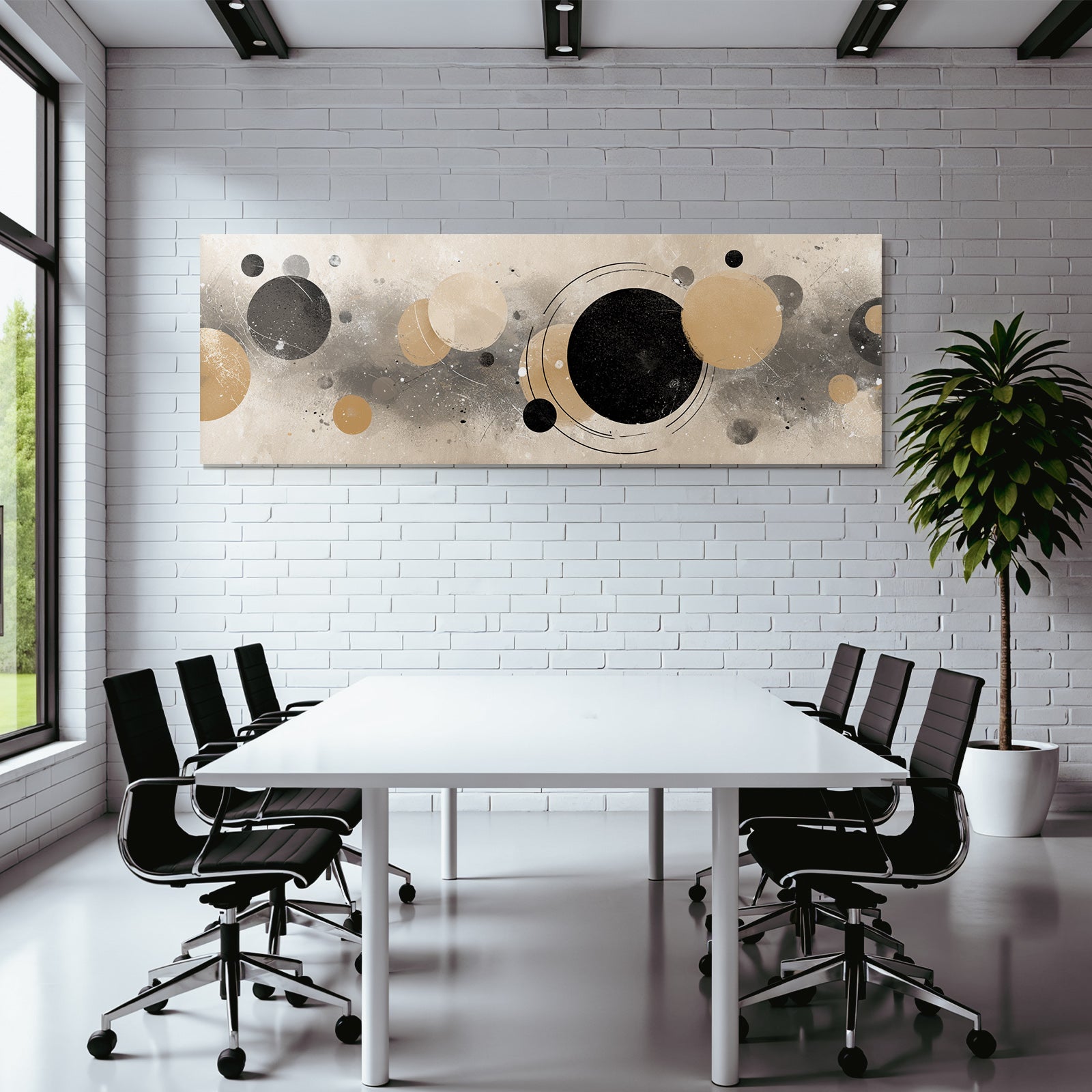 Abstract Circle Art with Colors and Texture