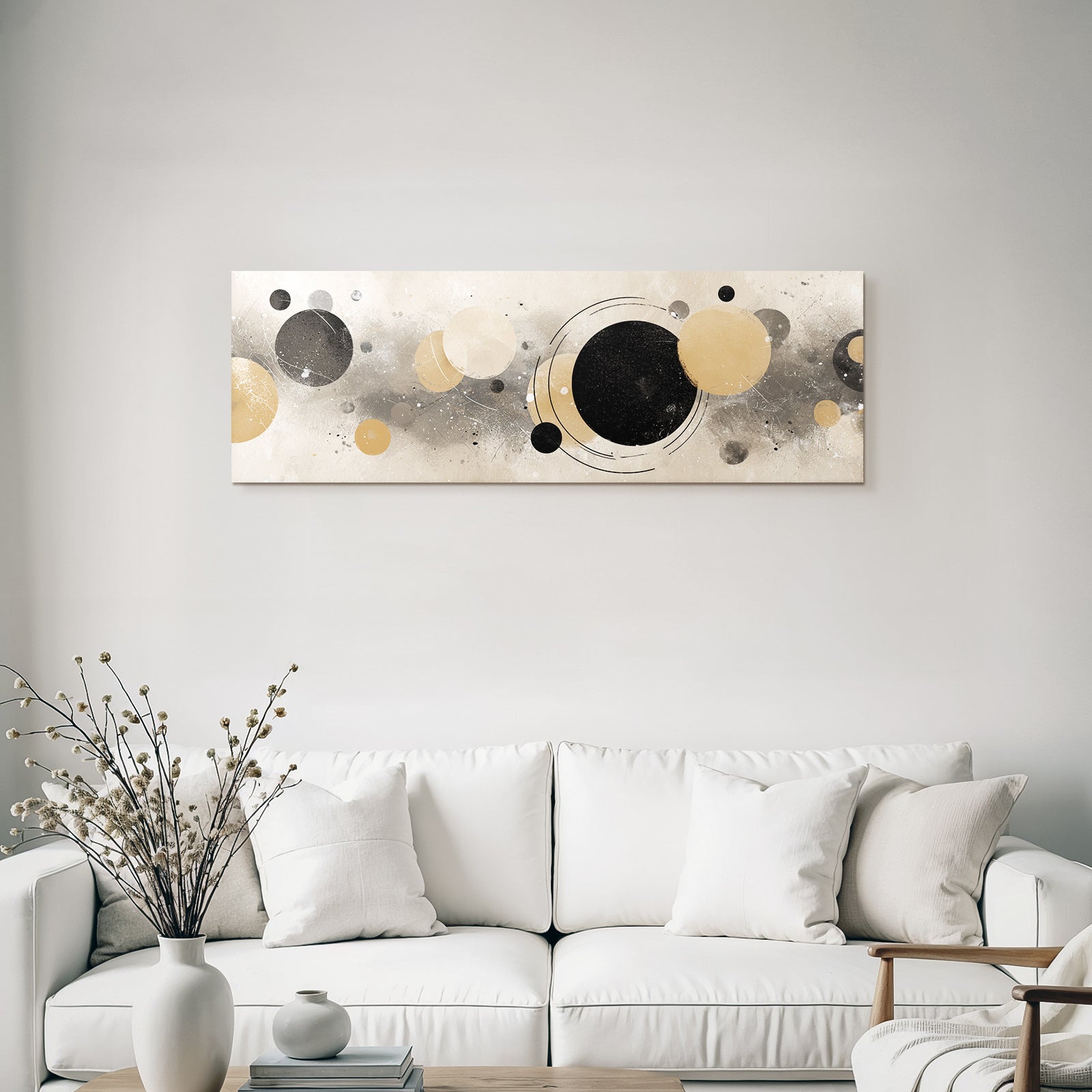 Abstract Circle Art with Colors and Texture