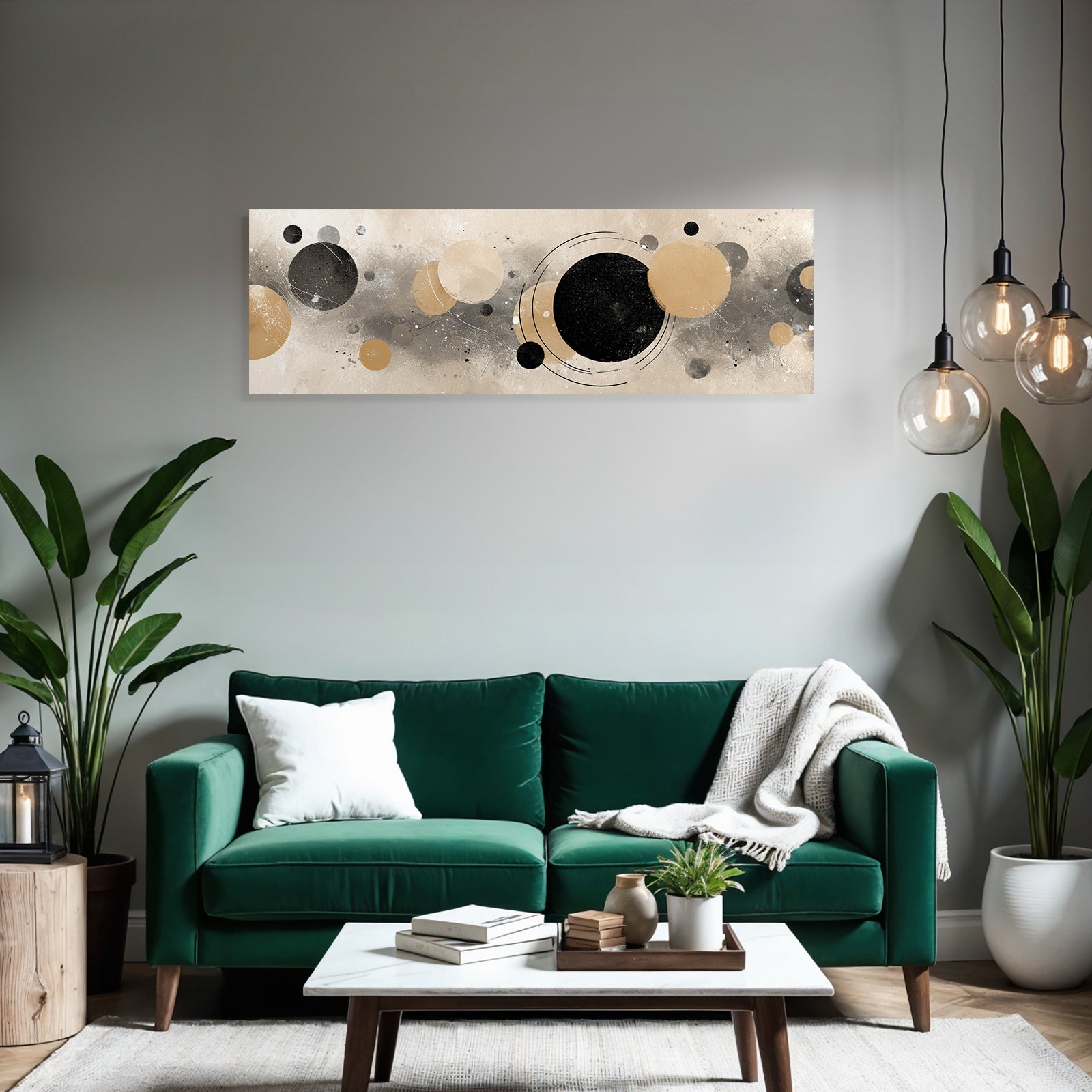Abstract Circle Art with Colors and Texture
