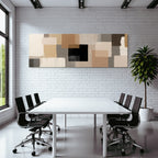 Abstrakte Kunst Geometrische Formen Beige Braun Grau Schwarz