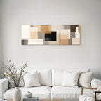 Abstrakte Kunst Geometrische Formen Beige Braun Grau Schwarz