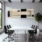 Abstrakte Kunst Geometrische Formen Braun Black Grau