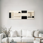 Abstrakte Kunst Geometrische Formen Braun Black Grau