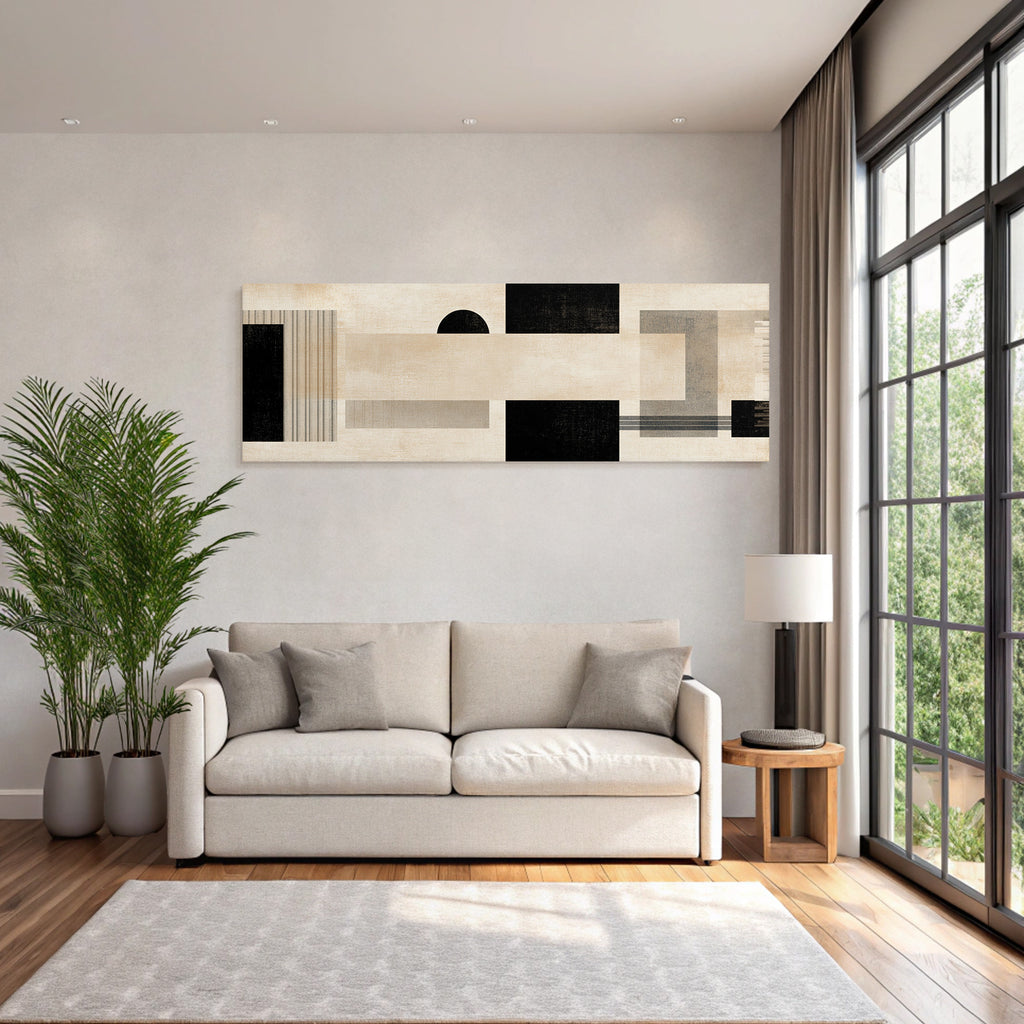 Abstrakte Kunst Geometrische Formen Braun Black Grau