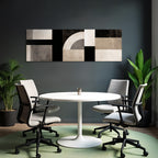 Abstrakte Kunst Geometrische Formen Dunkle Farben