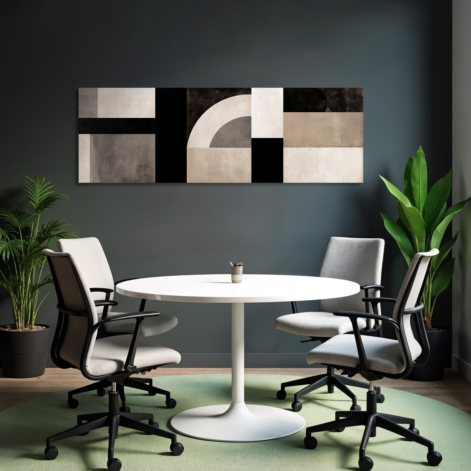 Abstract Art Geometric Shapes Dark Colors