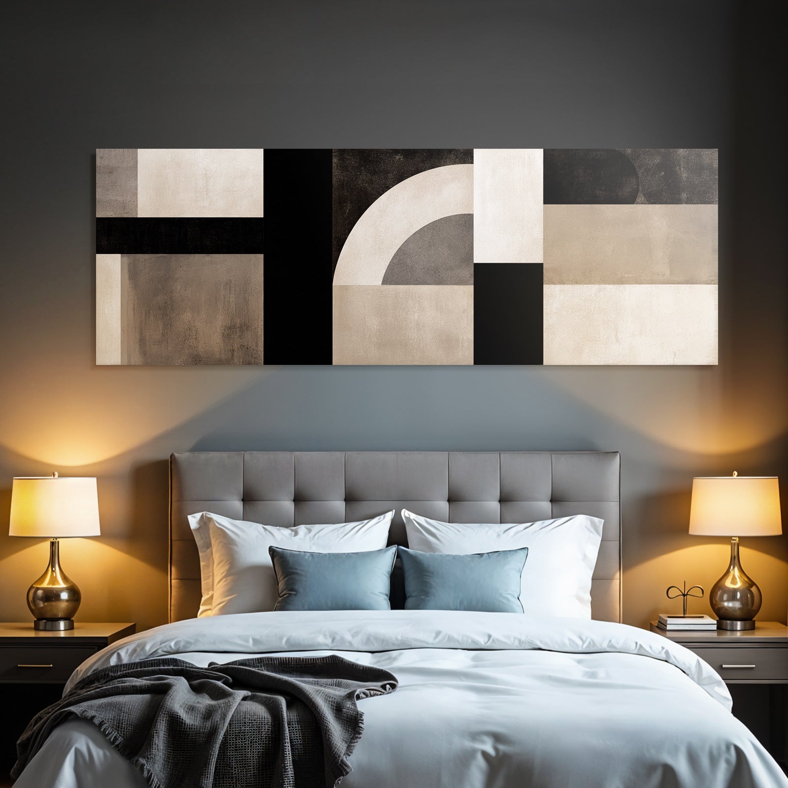 Abstract Art Geometric Shapes Dark Colors