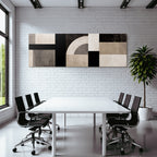 Abstrakte Kunst Geometrische Formen Dunkle Farben