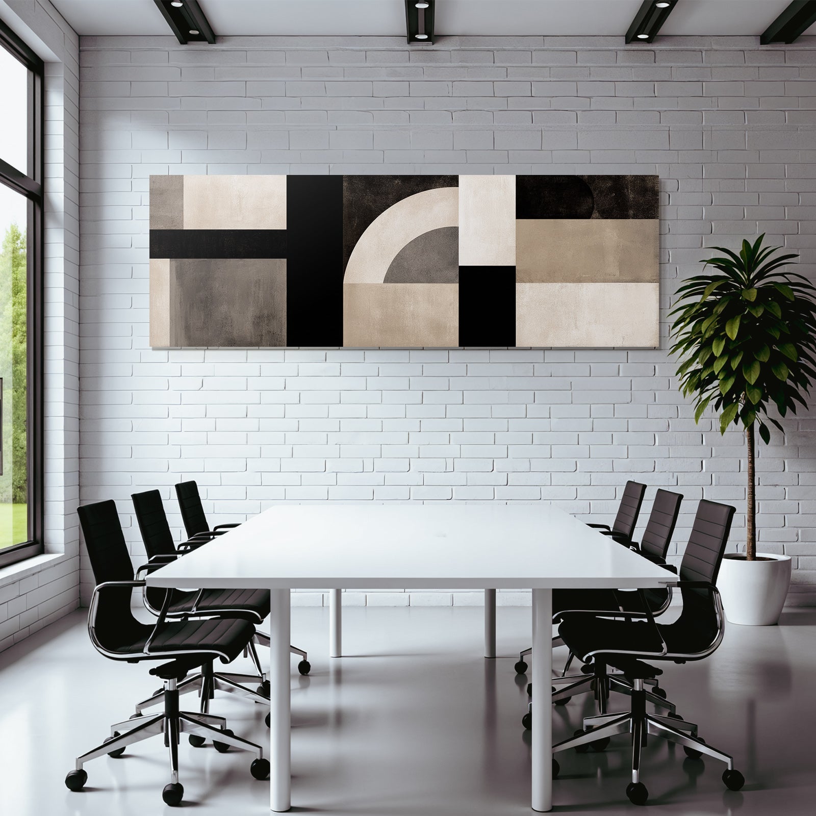 Abstract Art Geometric Shapes Dark Colors