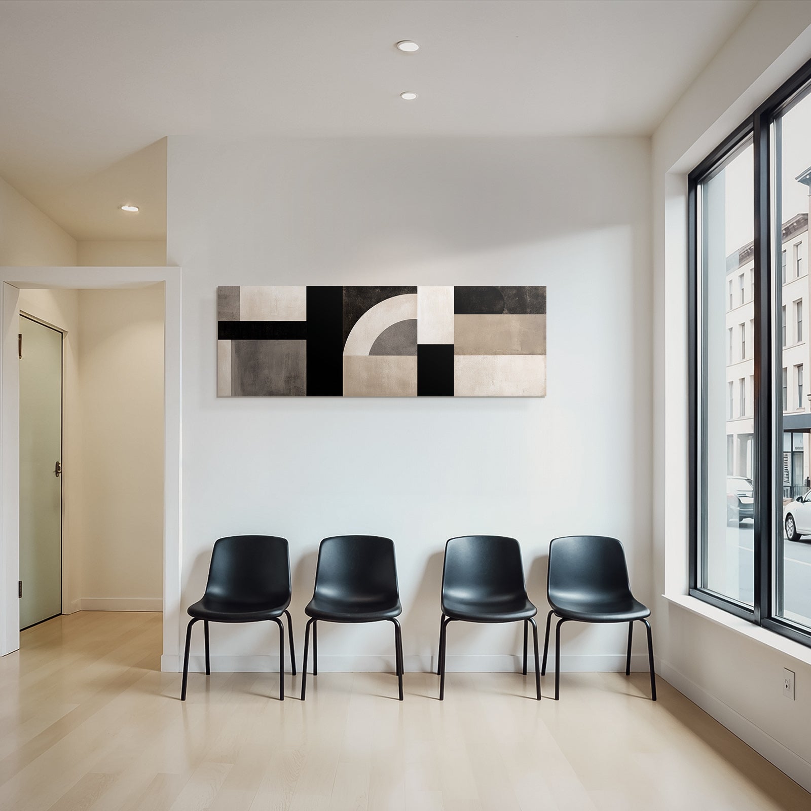 Abstract Art Geometric Shapes Dark Colors