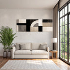 Abstrakte Kunst Geometrische Formen Dunkle Farben