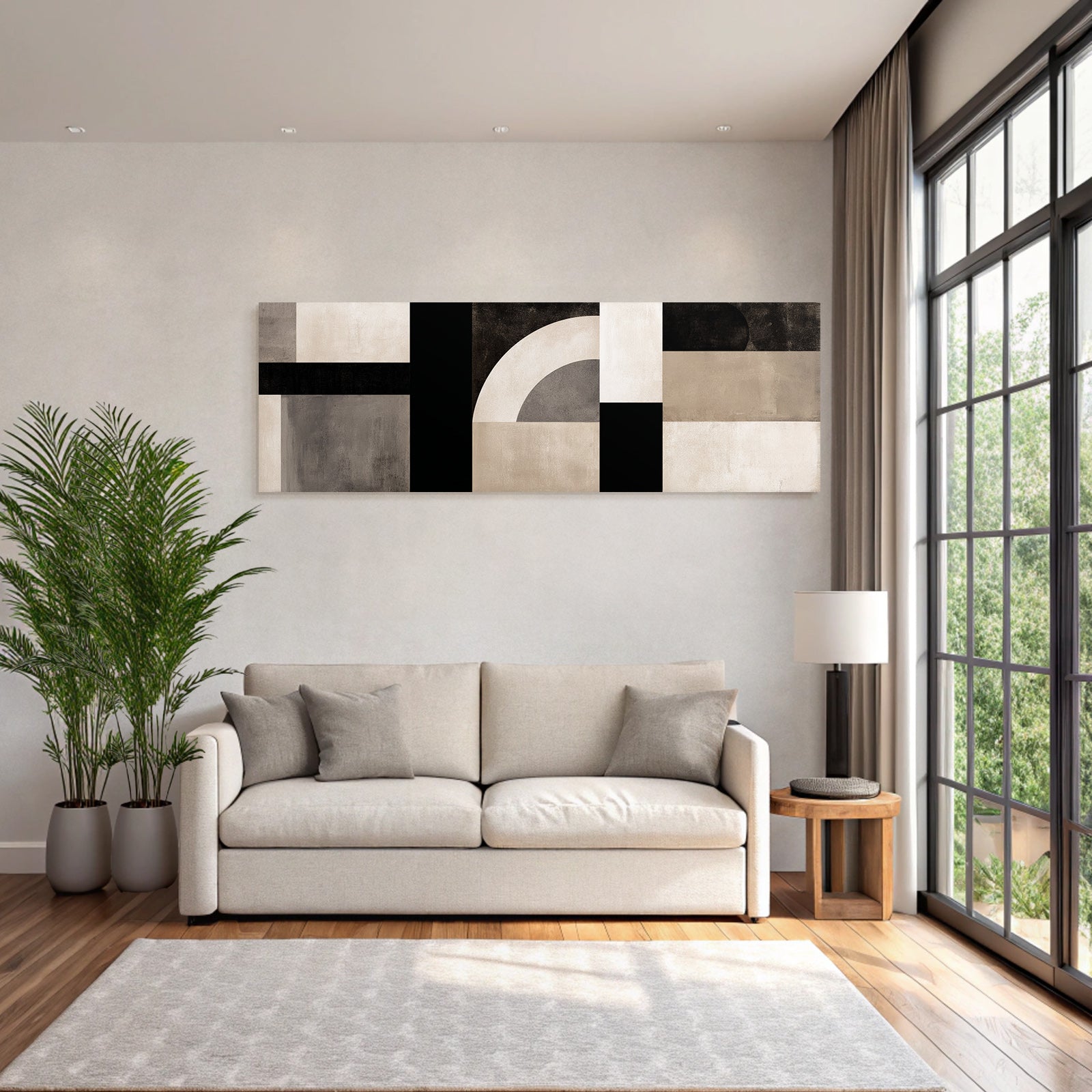 Abstract Art Geometric Shapes Dark Colors