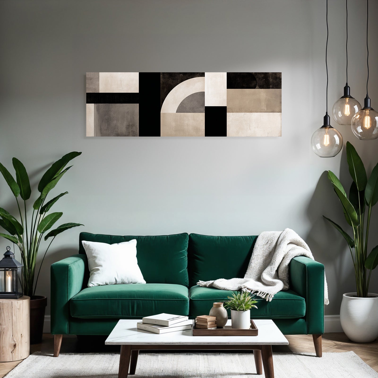 Abstract Art Geometric Shapes Dark Colors