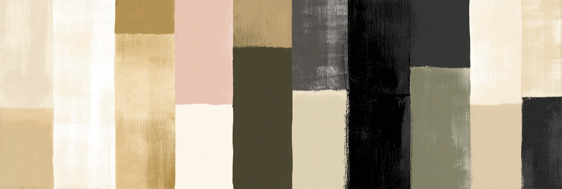 Abstrakte Kunst Verticale Blocks Farben Beige Oliv Gruen | Modern Basic | Einrichtungsstile