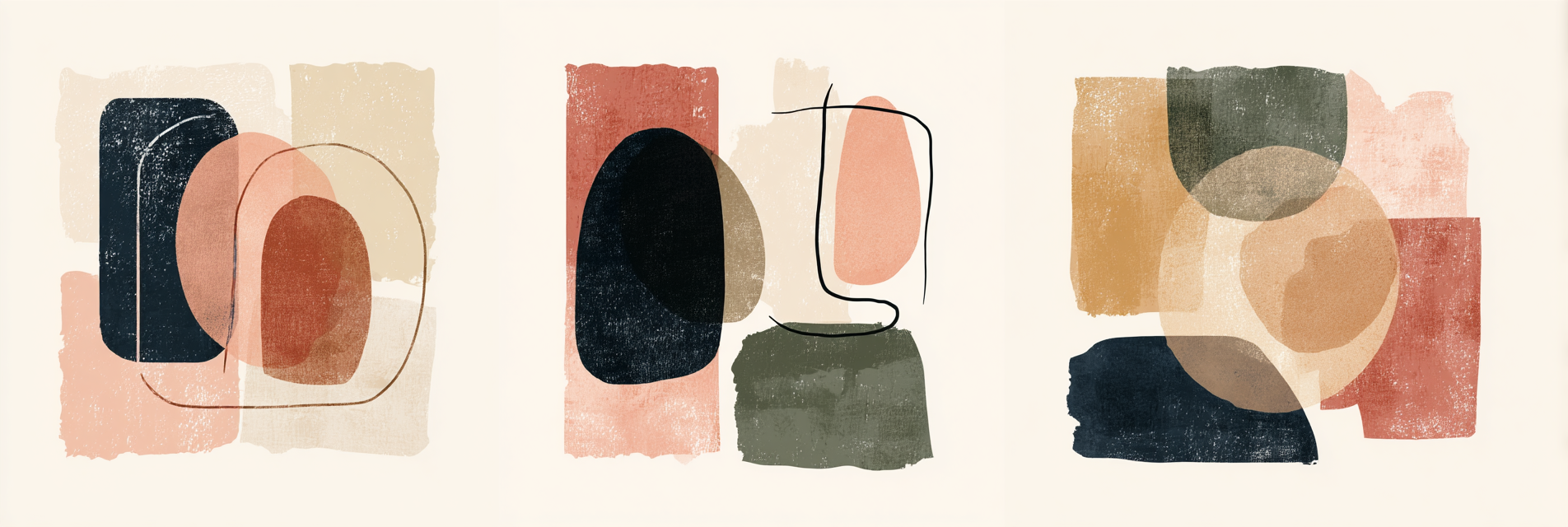 Abstrakte Kunstwerke Modern Minimalistisch Harmonie Texture Farbe | Modern Basic | Einrichtungsstile