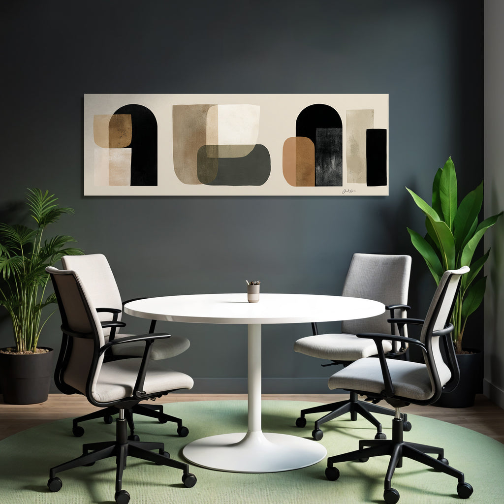 Abstract Design Earth Tones Geometric Shapes Minimalism