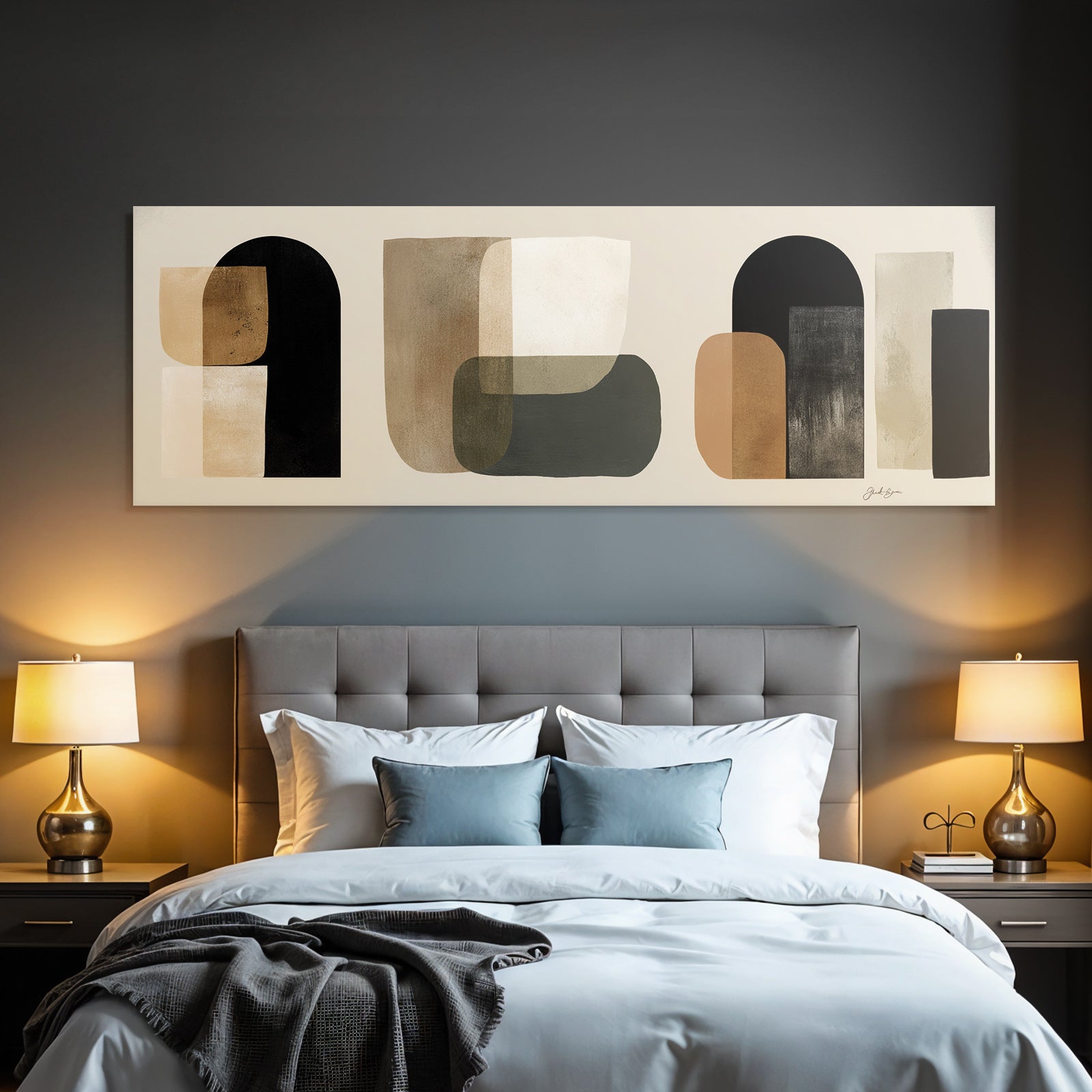 Abstract Design Earth Tones Geometric Shapes Minimalism