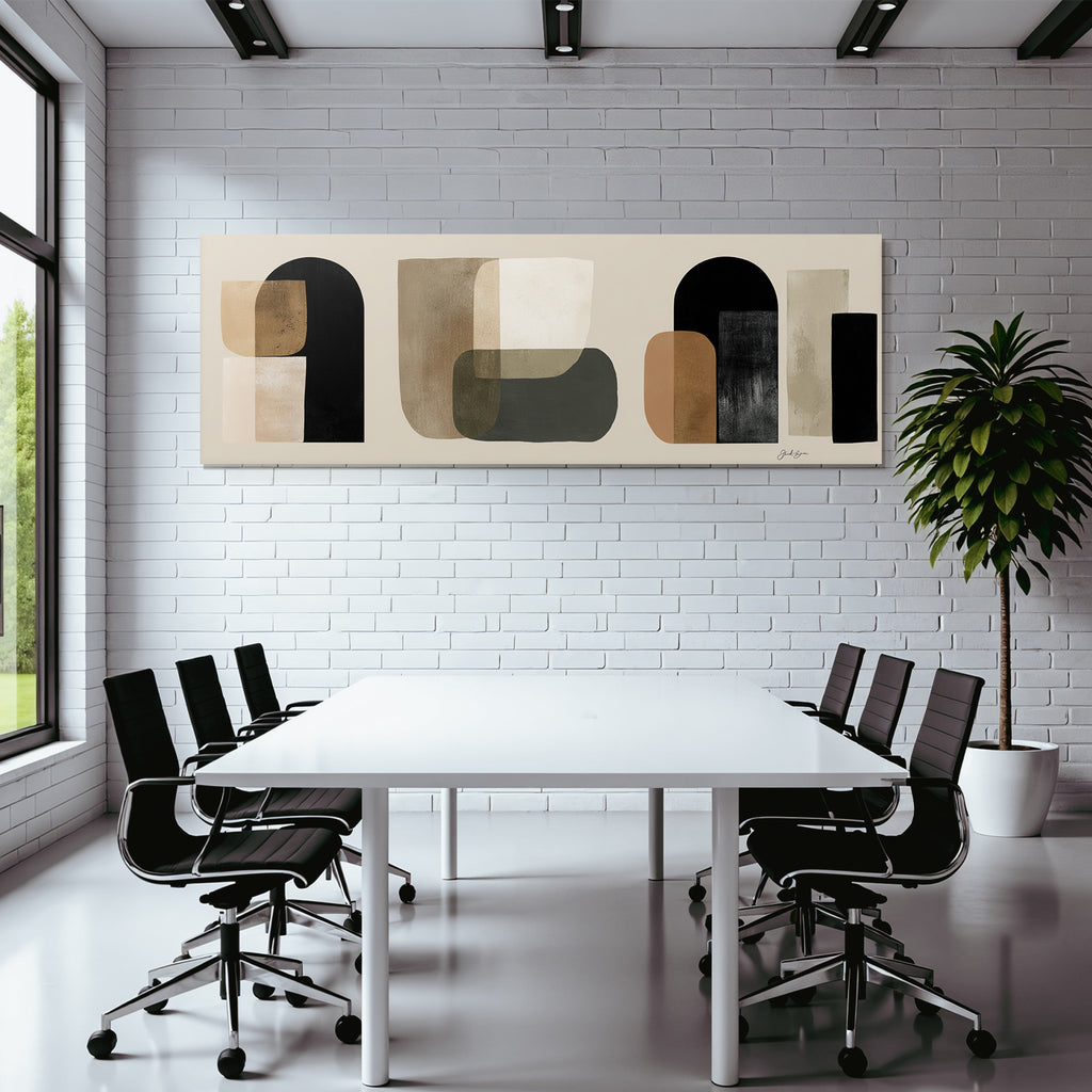 Abstract Design Earth Tones Geometric Shapes Minimalism