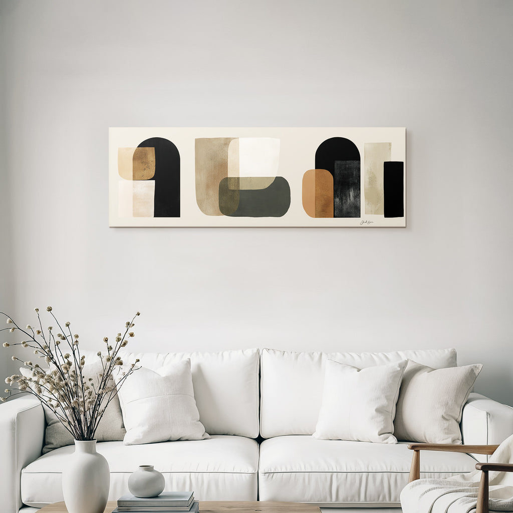 Abstract Design Earth Tones Geometric Shapes Minimalism
