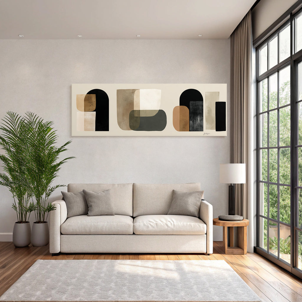 Abstract Design Earth Tones Geometric Shapes Minimalism