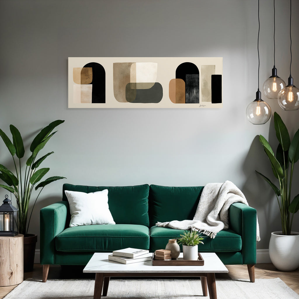 Abstract Design Earth Tones Geometric Shapes Minimalism