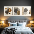 Abstraktes Design Geometrische Formen Erd Toene Balanced Contrast