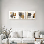 Abstraktes Design Geometrische Formen Erd Toene Balanced Contrast